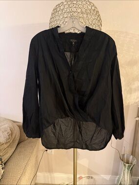 rag & bone Black Sheer V-Neck Wrap Blouse
XS